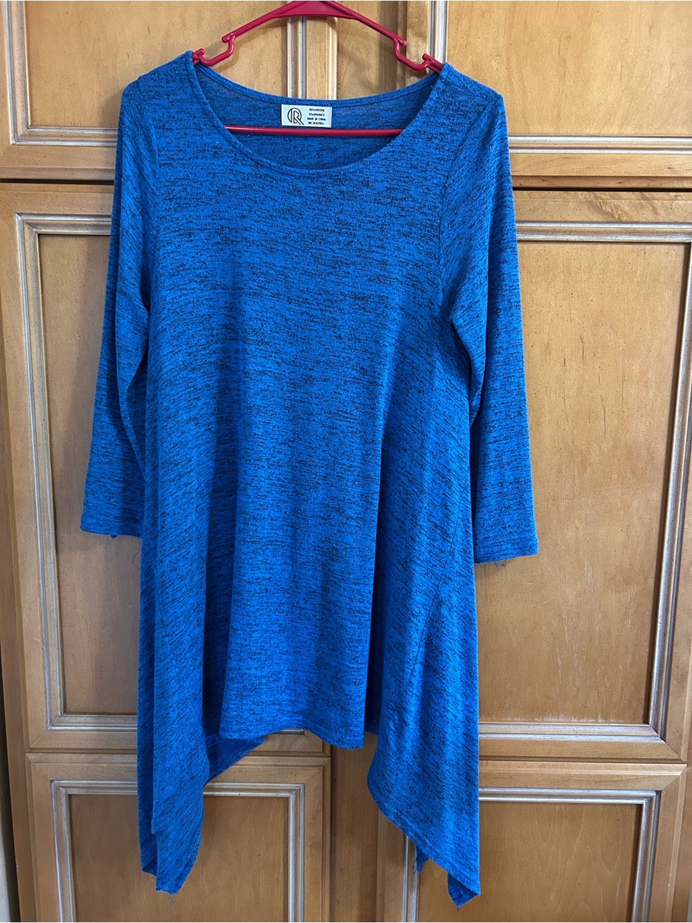 Ocean Blue Asymmetrical Tunic Top
